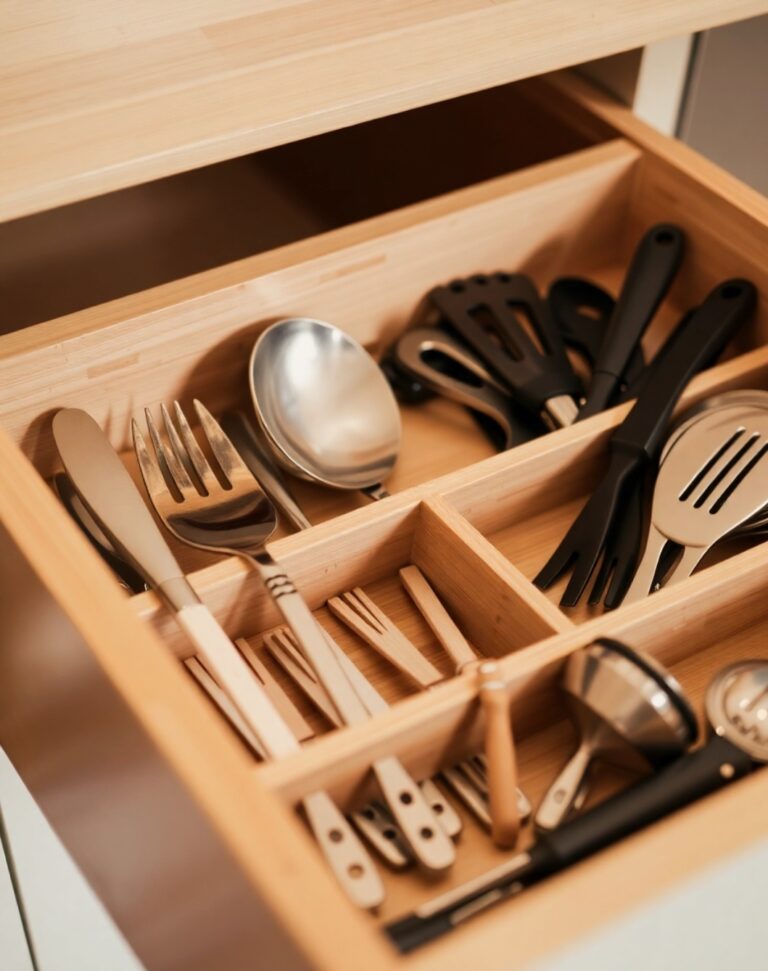 Bamboo Kitchen Drawer Organizers